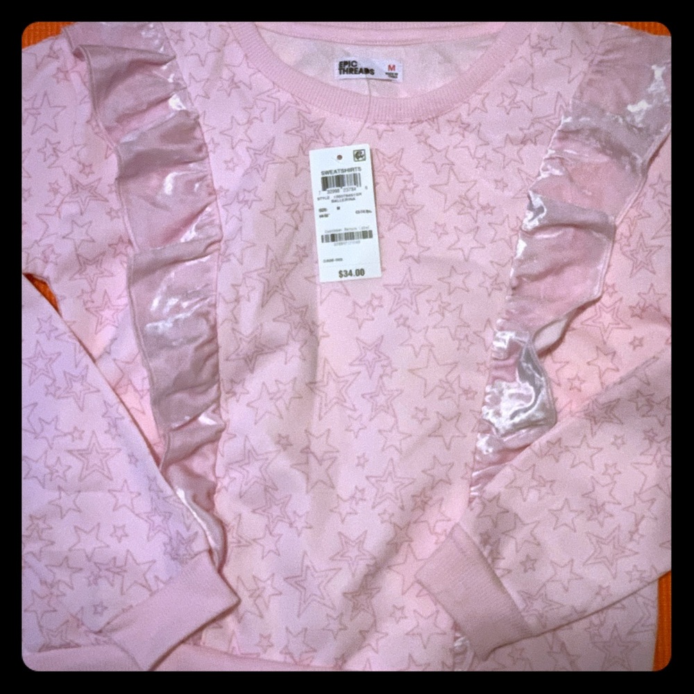 ❌🚫SOLD- Epic threads Ruffle sweatshirt